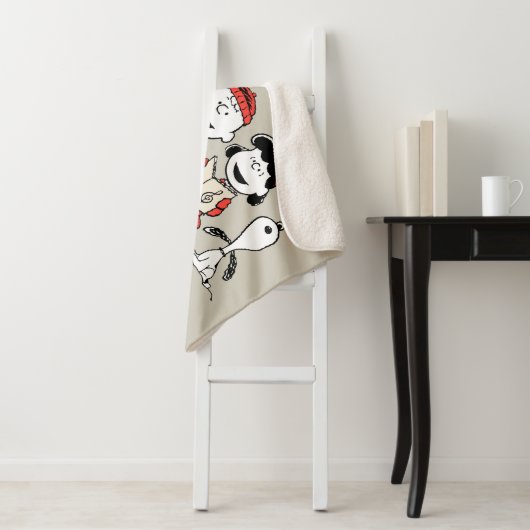 Couverture Sherpa cacahuètes | Joyeux Noël | Ajouter Votre Nom (En situation)