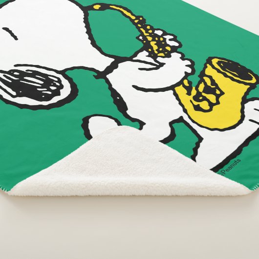Couverture Sherpa cacahuètes | Lecteur Snoopy Saxophone (3/4)