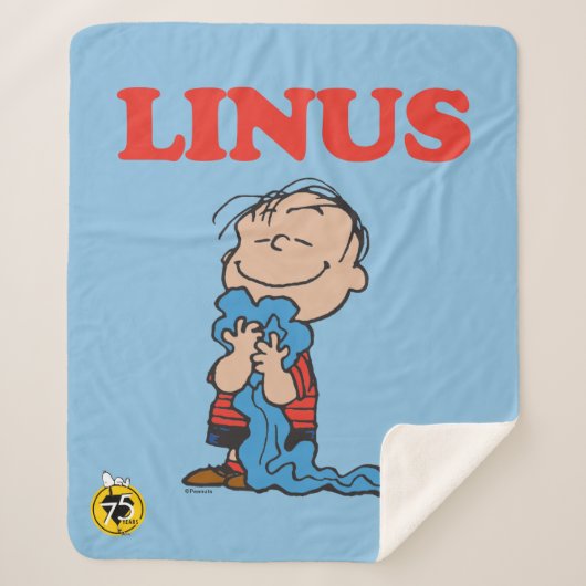 Couverture Sherpa cacahuètes | Linus Blanket Smile (Devant)