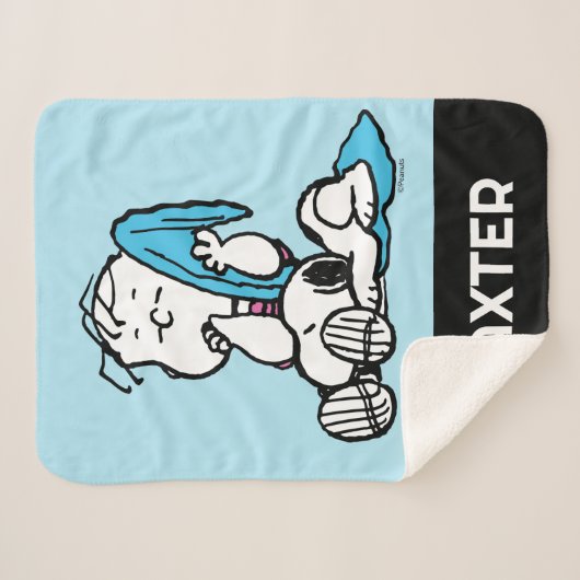 Couverture Sherpa cacahuètes | Linus & Snoopy (Devant (Horizontal))