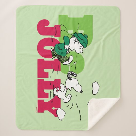 Couverture Sherpa cacahuètes | Linus & Snoopy Be Jolly (Devant)