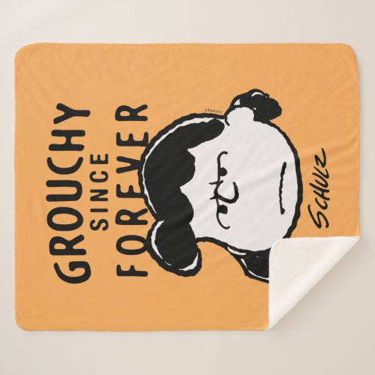 Couverture Sherpa cacahuètes | Lucy depuis toujours (Devant (Horizontal))