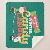 Couverture Sherpa cacahuètes | Marcher Dans Un Pays De Bonbons D'Hiv (Devant)