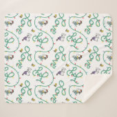 Couverture Sherpa cacahuètes | Motif d'amour de Noël brillant et bri (Devant (Horizontal))