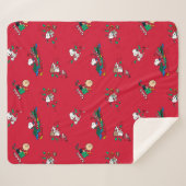 Couverture Sherpa cacahuètes | Motif d'enveloppement de cadeaux de N (Devant (Horizontal))