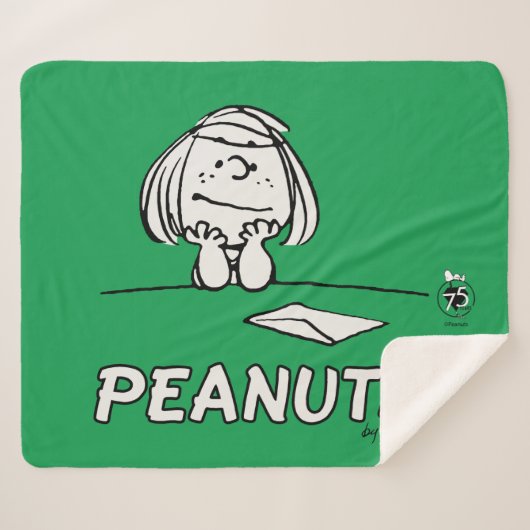 Couverture Sherpa cacahuètes | Pepperment Patty Thoughts (Devant (Horizontal))
