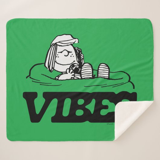 Couverture Sherpa cacahuètes | Peppermenthe Patty Vibes (Devant (Horizontal))