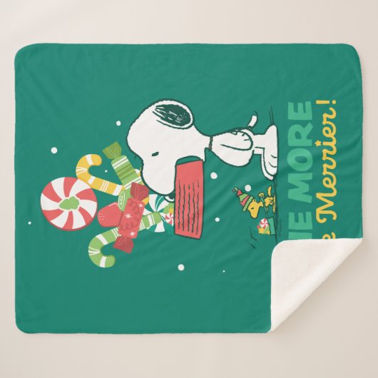 Couverture Sherpa cacahuètes | Plus Le Merrier Est Merrier (Devant (Horizontal))