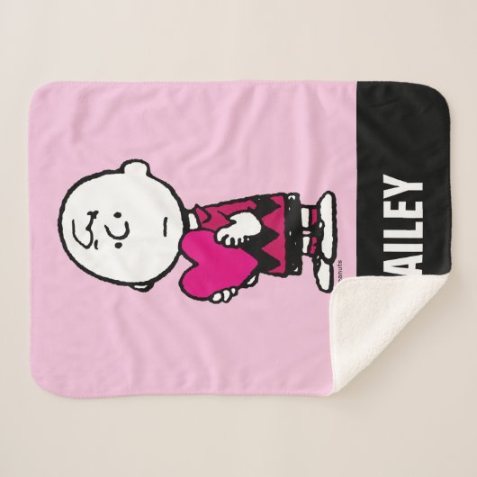 Couverture Sherpa cacahuètes | Saint Valentin | Charlie Brown (Devant (Horizontal))