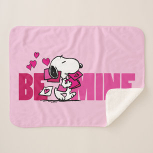 Couverture Sherpa cacahuètes   Saint Valentin   Snoopy
