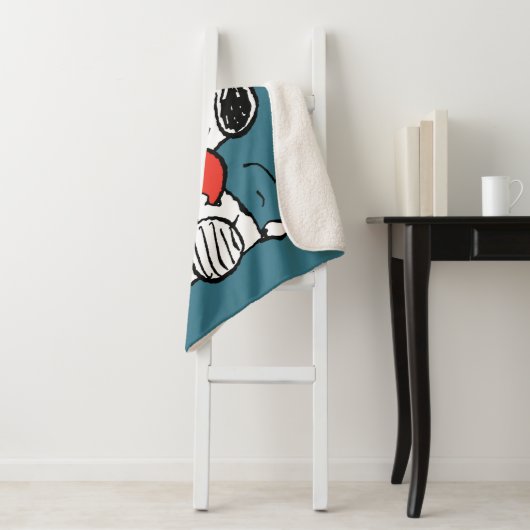 Couverture Sherpa cacahuètes | Saint Valentin | Snoopy Heart Hug (En situation)