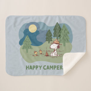 Couverture Sherpa cacahuètes   Site du camp de Snoopy & Woodstock