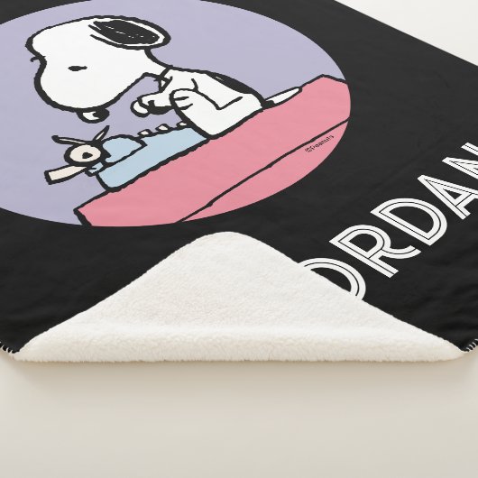 Couverture Sherpa cacahuètes | Snoopy à la machine à écrire (3/4)