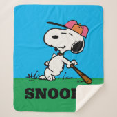 Couverture Sherpa cacahuètes | Snoopy at Bat (Devant)