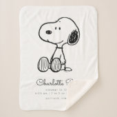 Couverture Sherpa cacahuètes | Snoopy Baby (Devant)