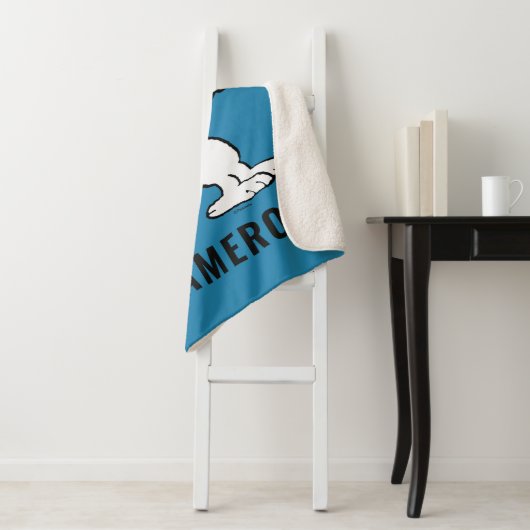 Couverture Sherpa cacahuètes | Snoopy Basketball Hoop Shot (En situation)