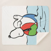 Couverture Sherpa cacahuètes | Snoopy Beach Ball Beach (Devant (Horizontal))