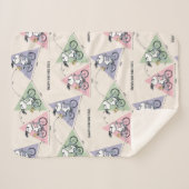 Couverture Sherpa cacahuètes | Snoopy Bike Ride Stats (Devant (Horizontal))