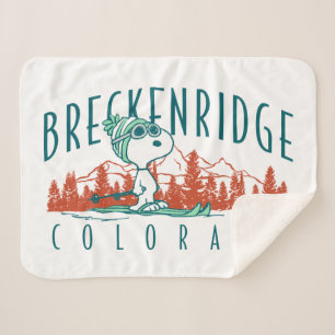 Couverture Sherpa cacahuètes Snoopy Breckenridge Colorado
