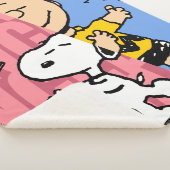 Couverture Sherpa cacahuètes | Snoopy & Charlie Danse Brown mi-mi-mi (3/4)