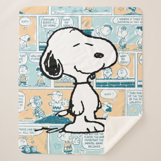 Couverture Sherpa cacahuètes | Snoopy Comic Motif (Devant)