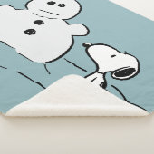 Couverture Sherpa cacahuètes | Snoopy Construit Un Snowman (3/4)