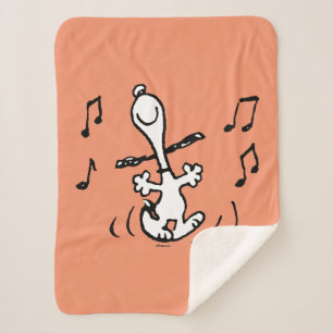 Couverture Sherpa cacahuètes   Snoopy Dancing