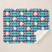 Couverture Sherpa cacahuètes | Snoopy Dark Blue Deco Dreams (Devant (Horizontal))