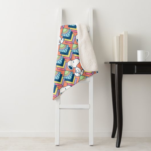 Couverture Sherpa cacahuètes | Snoopy Deco Dreams Motif (En situation)