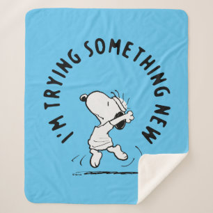 Couverture Sherpa cacahuètes Snoopy Essayer Quelque Chose De Nouve
