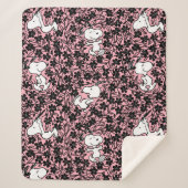 Couverture Sherpa cacahuètes | Snoopy Flower Vine Motif (Devant)
