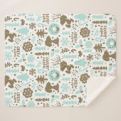 Couverture Sherpa cacahuètes | Snoopy Frosty Motif de Noël (Devant (Horizontal))