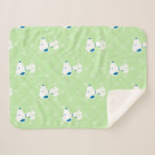 Couverture Sherpa cacahuètes | Snoopy Green Deco Dreams (Devant (Horizontal))