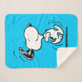 Couverture Sherpa cacahuètes | Snoopy Happy Dance (Devant (Horizontal))