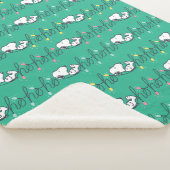 Couverture Sherpa cacahuètes | Snoopy Ho Ho Ho Noël Motif (3/4)