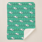Couverture Sherpa cacahuètes | Snoopy Ho Ho Ho Noël Motif (Devant)
