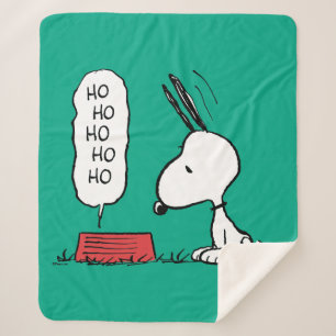 Couverture Sherpa cacahuètes   Snoopy Ho Ho Ho Plat alimentaire