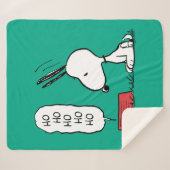 Couverture Sherpa cacahuètes | Snoopy Ho Ho Ho Plat alimentaire (Devant (Horizontal))