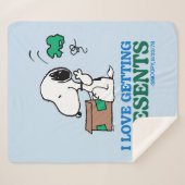 Couverture Sherpa cacahuètes | Snoopy I Love Obtenir des présentatio (Devant (Horizontal))