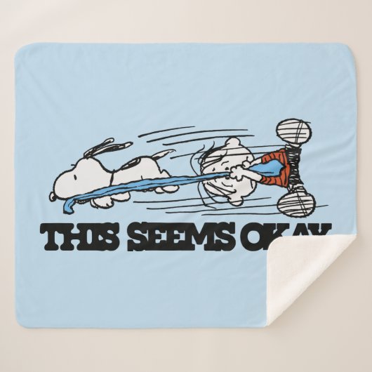 Couverture Sherpa cacahuètes | Snoopy & Linus (Devant (Horizontal))