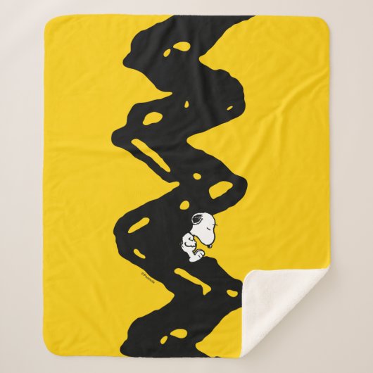 Couverture Sherpa cacahuètes | Snoopy Nap (Devant)