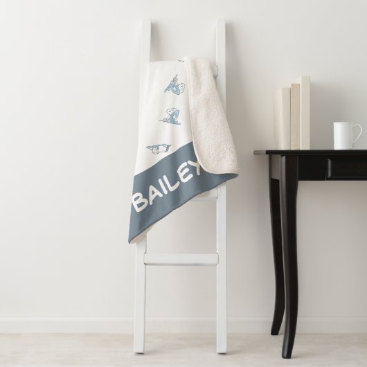 Couverture Sherpa cacahuètes | Snoopy Nap Time Motif (En situation)