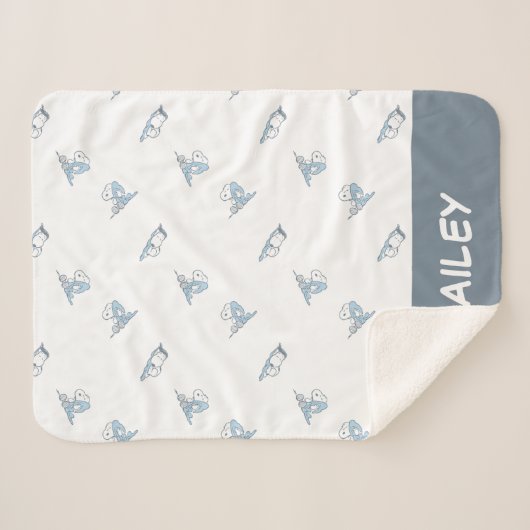 Couverture Sherpa cacahuètes | Snoopy Nap Time Motif (Devant (Horizontal))