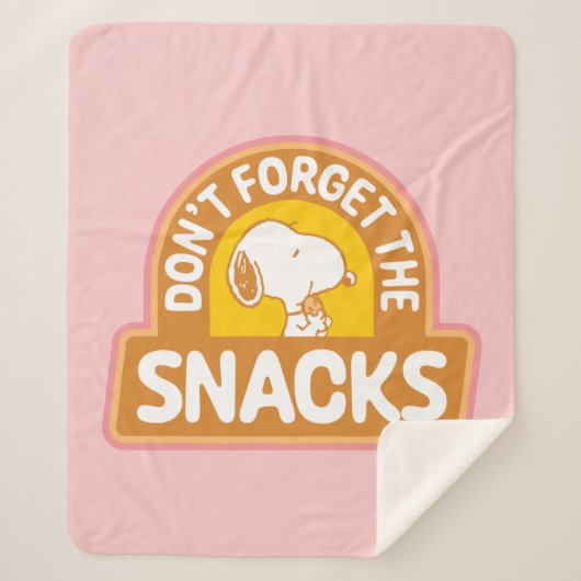 Couverture Sherpa cacahuètes | Snoopy N'oubliez pas les snacks (Devant)