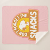 Couverture Sherpa cacahuètes | Snoopy N'oubliez pas les snacks (Devant (Horizontal))