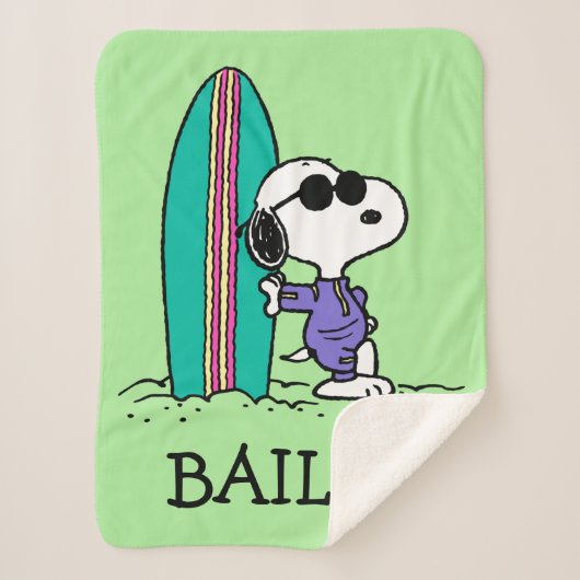Couverture Sherpa cacahuètes | Snoopy Ocean High Tide (Devant)