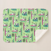 Couverture Sherpa cacahuètes | Snoopy Ocean High Tide Motif (Devant (Horizontal))