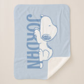 Couverture Sherpa cacahuètes | Snoopy Pastel Baby (Devant)