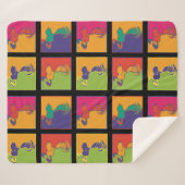 Couverture Sherpa cacahuètes | Snoopy Pop Art Moderne (Devant (Horizontal))