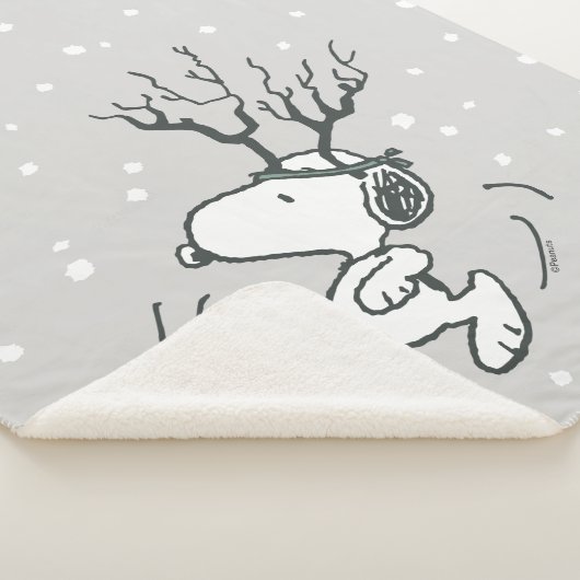 Couverture Sherpa cacahuètes | Snoopy Reindeer (3/4)